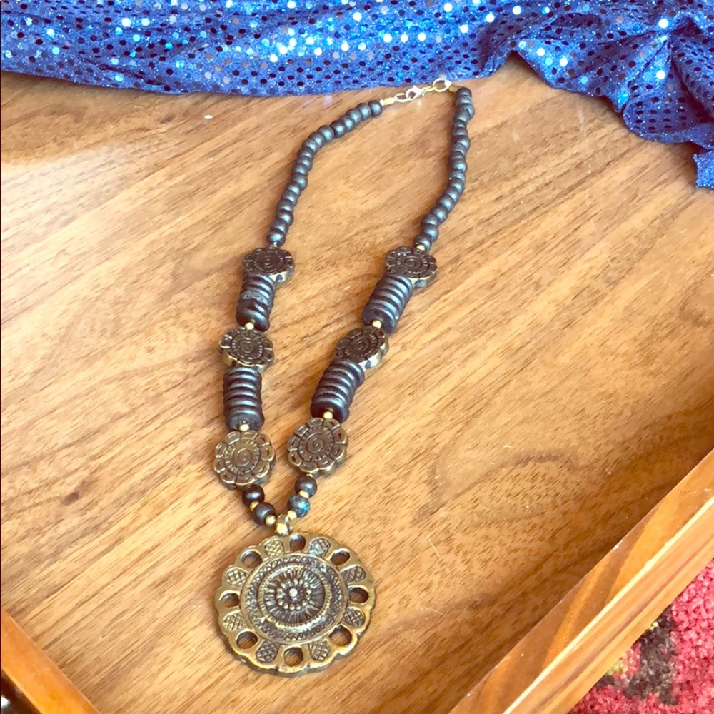 Cool metal and beads necklace